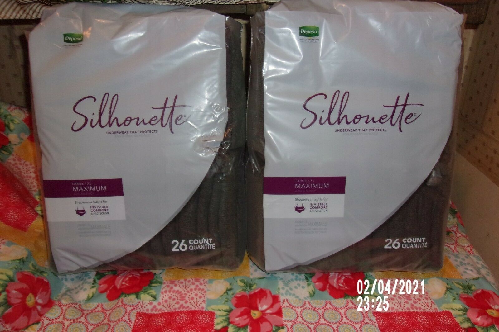 Depend Silhouette underwear that Protect 2 pk (26 ct.) 52 count L/XL