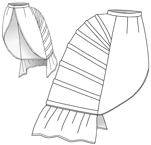 Truly Victorian TV163 sewing pattern for Imperial Tournure Bustle skirt NEW