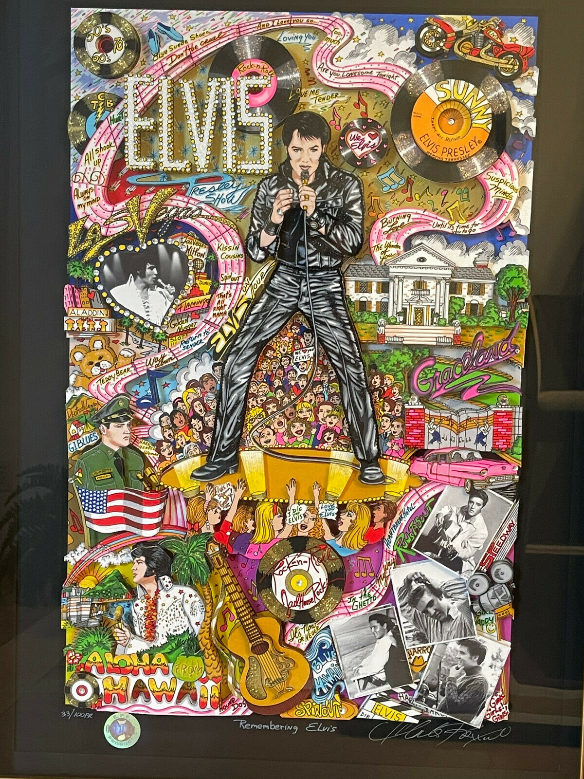 Charles Fazzino Remembering Elvis