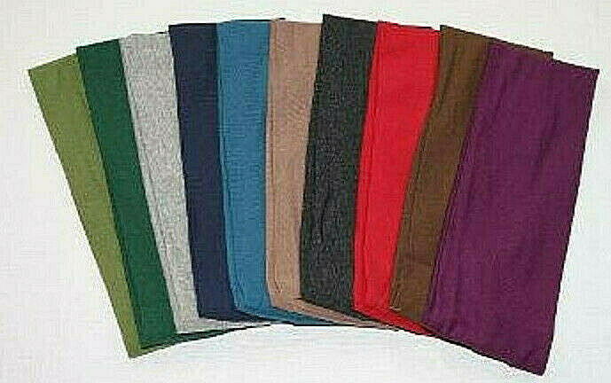 COTTON WIDE HEADBANDS 3 3/4 WIDE, GREAT NEW SIZE, 95% COTTON, SOFT, STRETCHY