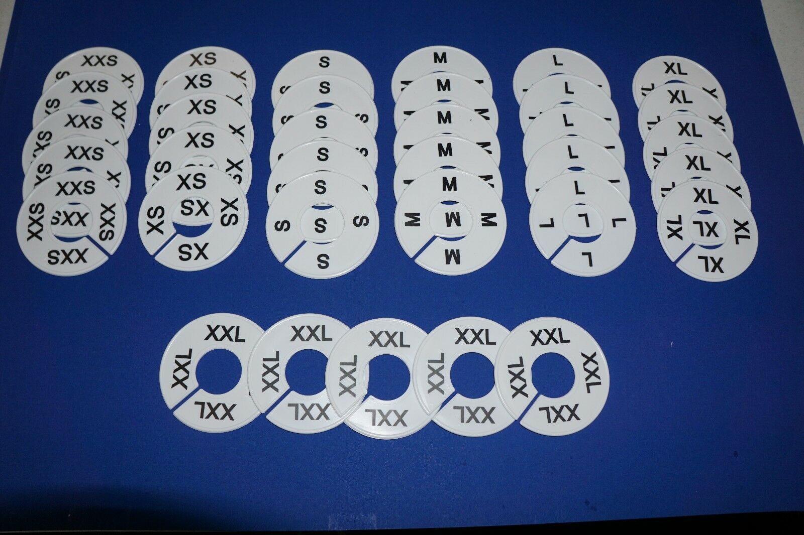 CLOTHING SIZE DIVIDERS XXS-XXL