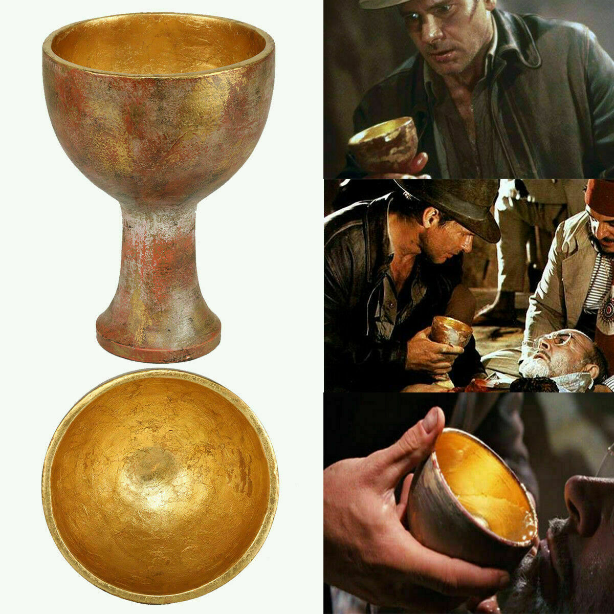 Xcoser Raiders of the Lost Ark Indiana Jones Holy Grail Costume Props Collection