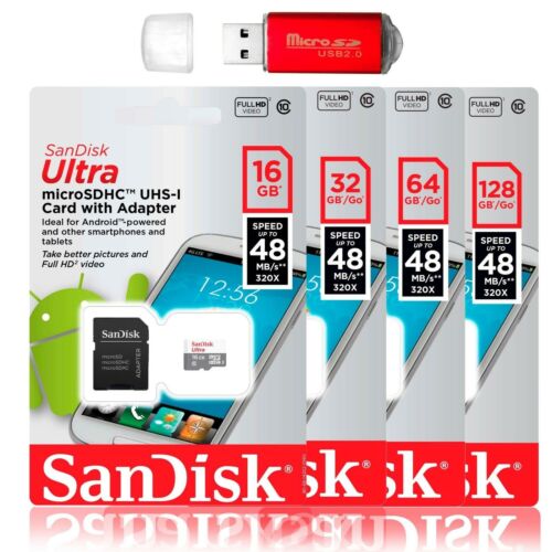 SanDisk 128GB 64GB Ultra Micro SD Class 10 TF SDXC Memory Card mobile Cellphone