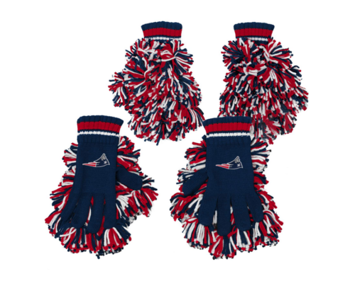Outerstuff NFL Youth Boys (8-20) New England Patriots Pom Pom Gloves, OSFM