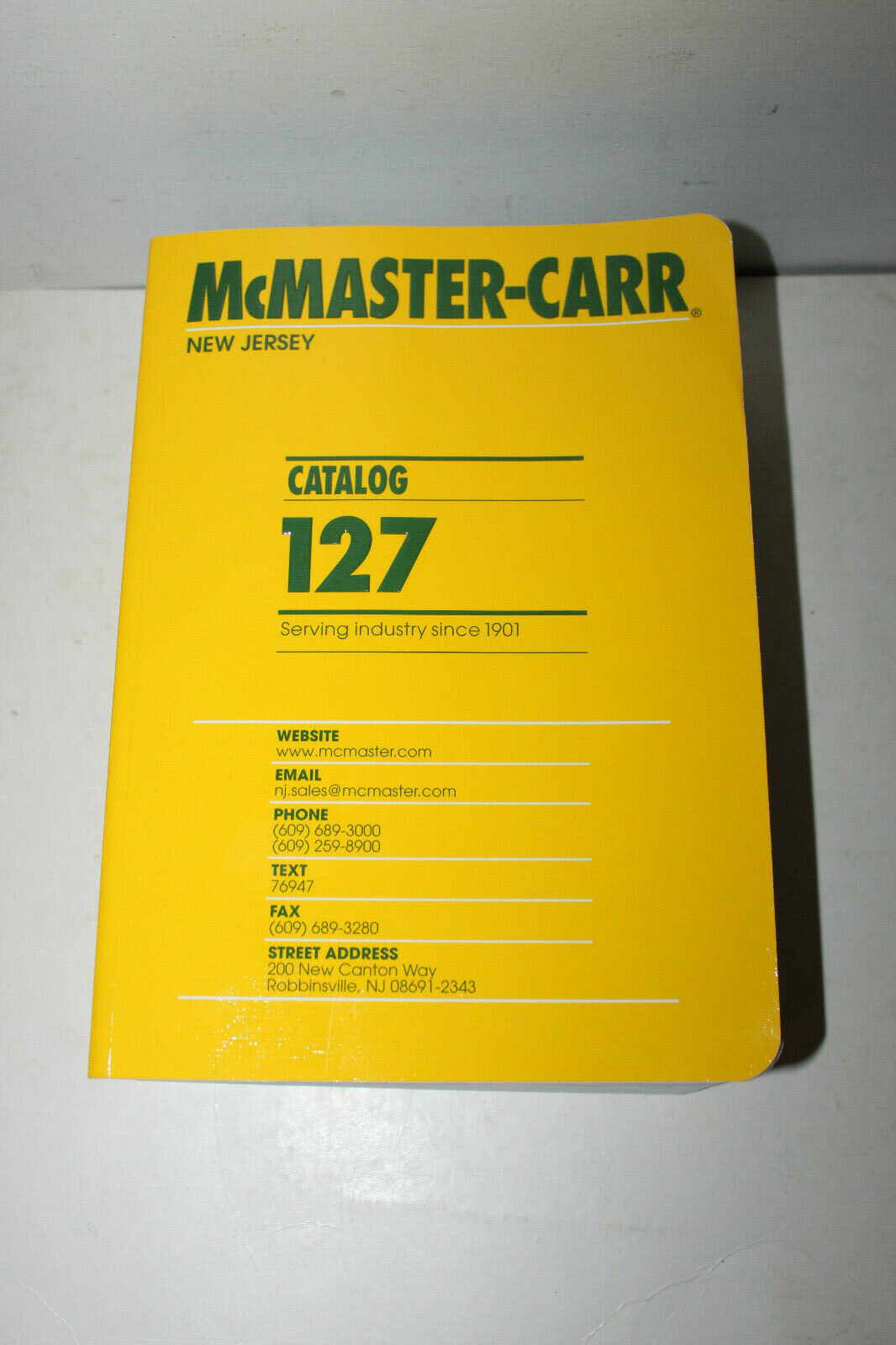 McMaster Carr New Jersey Catalog Number 127 Brand New