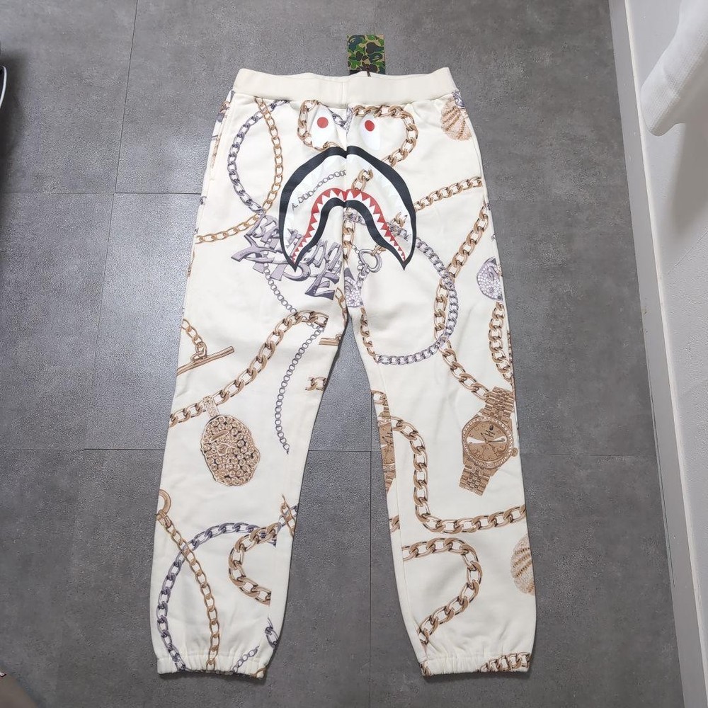 BAPE White Shark Design Jogger Pants Unused Size M-12B2F