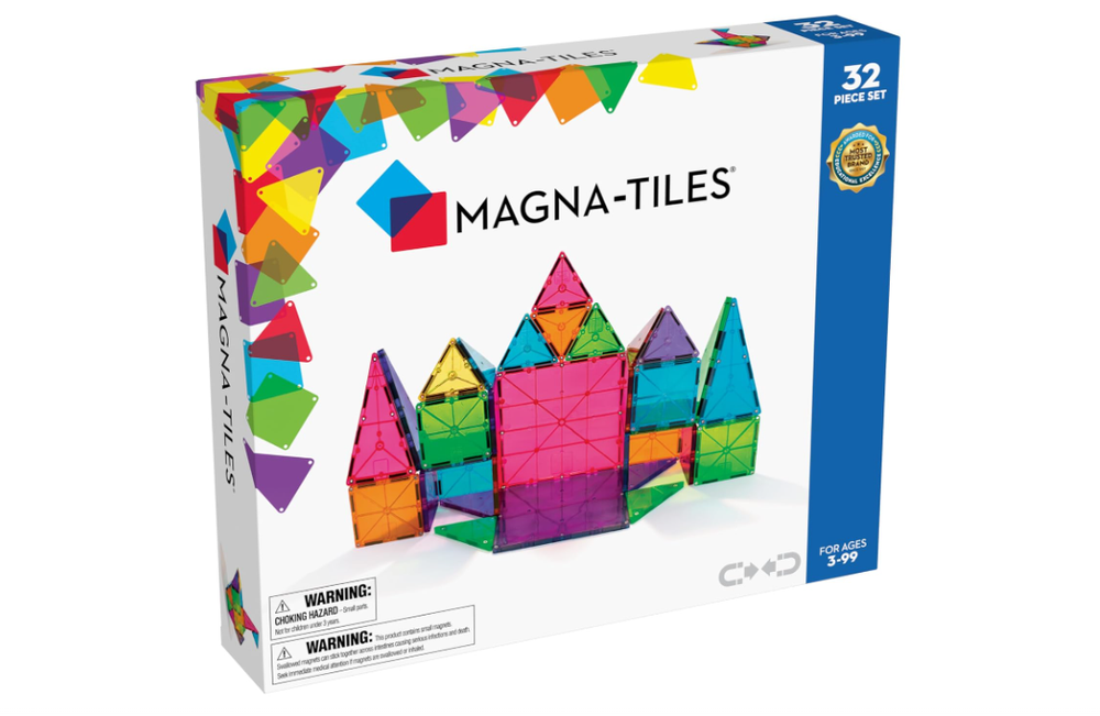 MAGNA-TILES 32-Piece Magnetic Building Blocks Set with Free Shipping  
