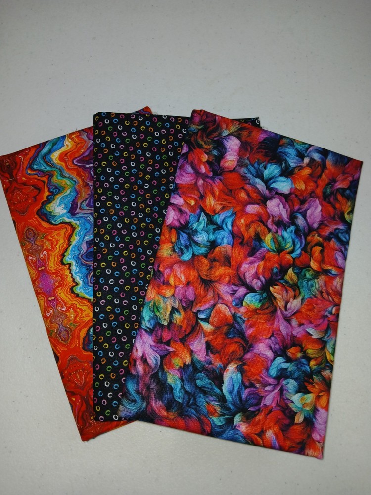 Lot 3 yards coordinating Quilt Fabric Cafe Focus Light Dark OOP HTF QSQ