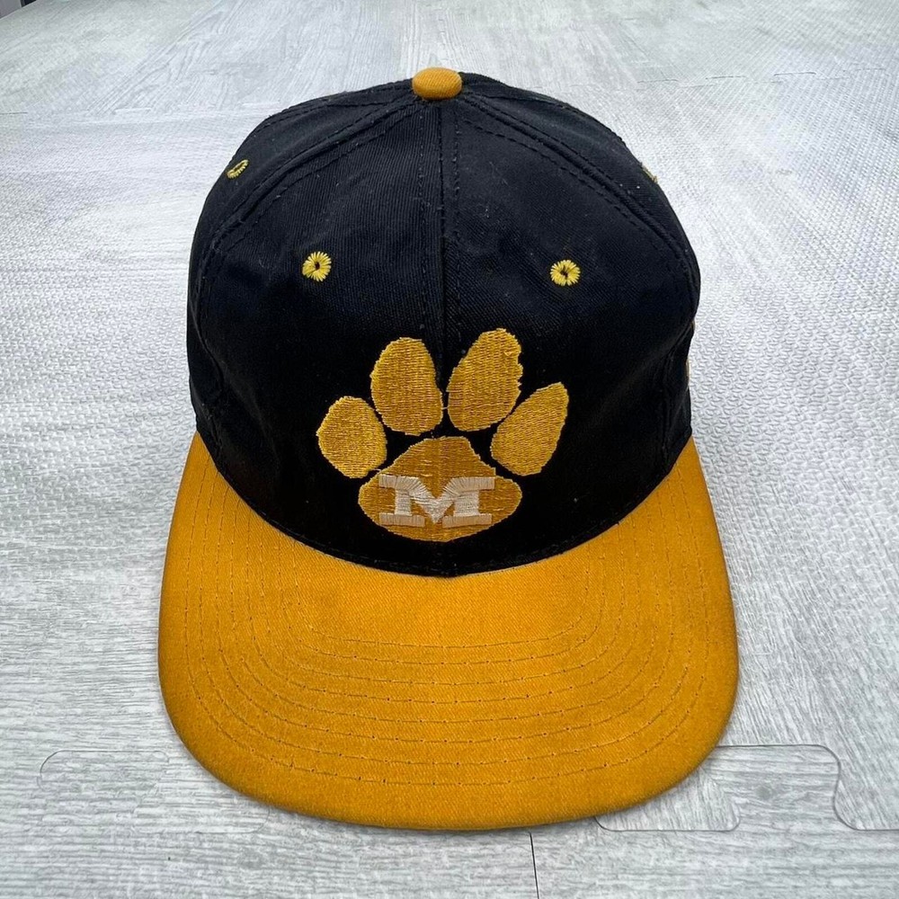 Vintage 90s Michigan Wolverines Hat Size: 7 1/8 Blue Yellow NCAA College