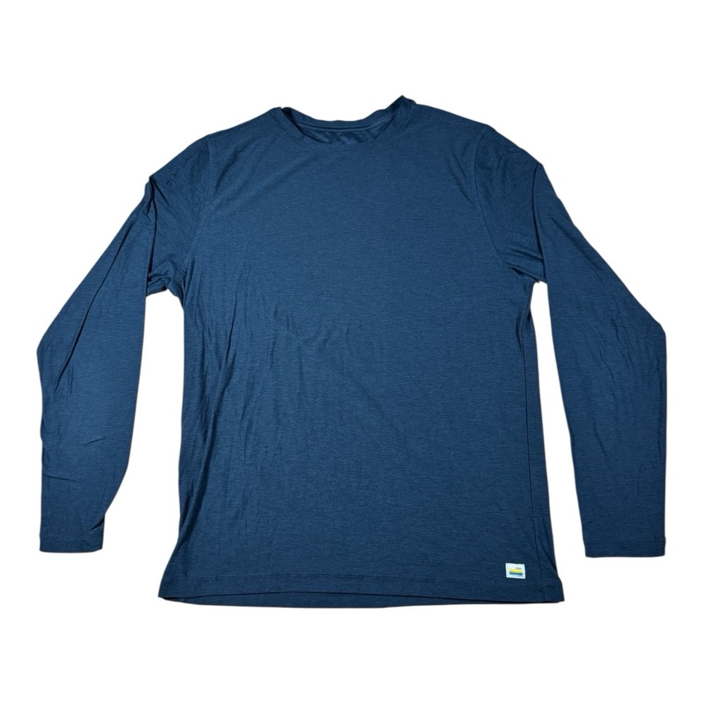 Vuori Long Sleeve Performance T Shirt Navy Lightweight Stretch Mens Small