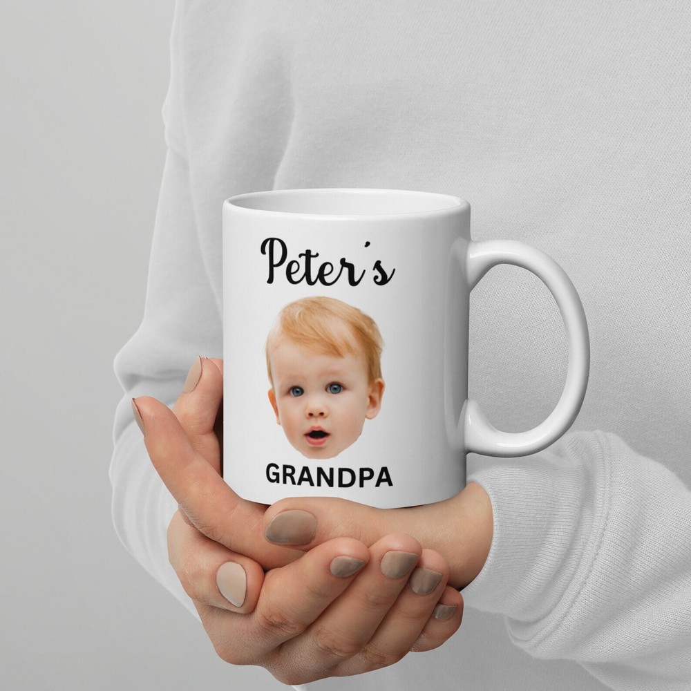 Personalized Gifts For Grandpa Baby Face Coffee Mug For Grandpa Gift
