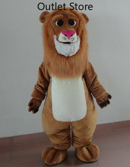 Halloween Cartoon Long Fur Lion Cosplay Mascot Costume Outfit Xmas Carnival
