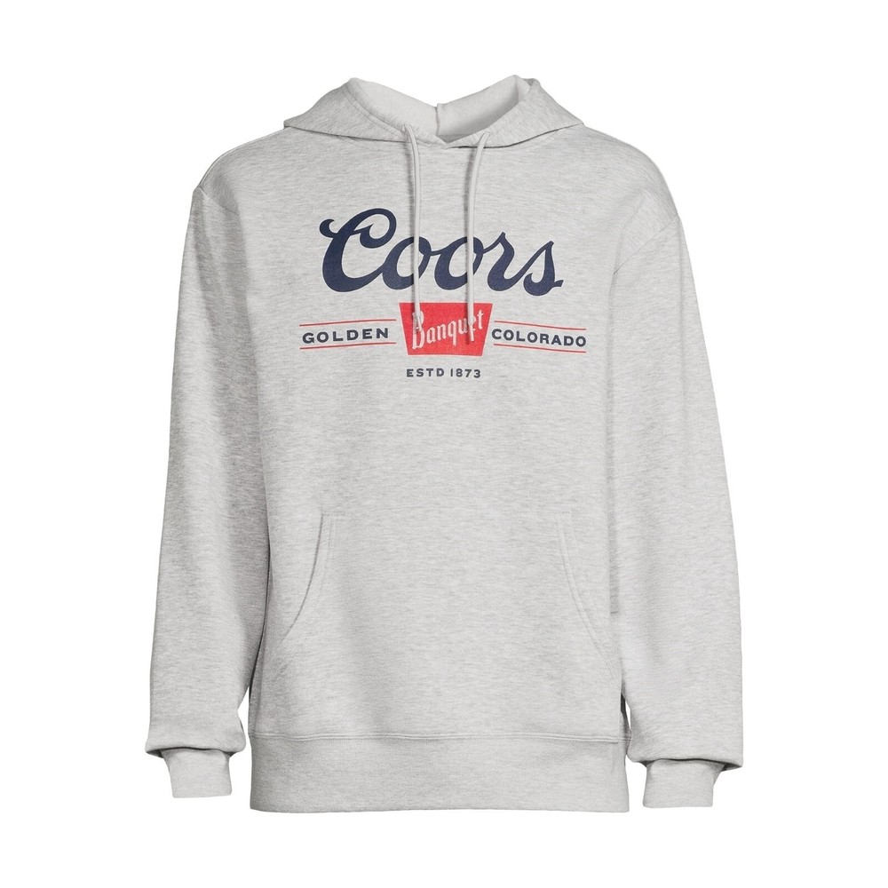 Coors Beer Banquet Graphic Retro Grey Pullover Hoodie Men's Size 3XL NWT NEW