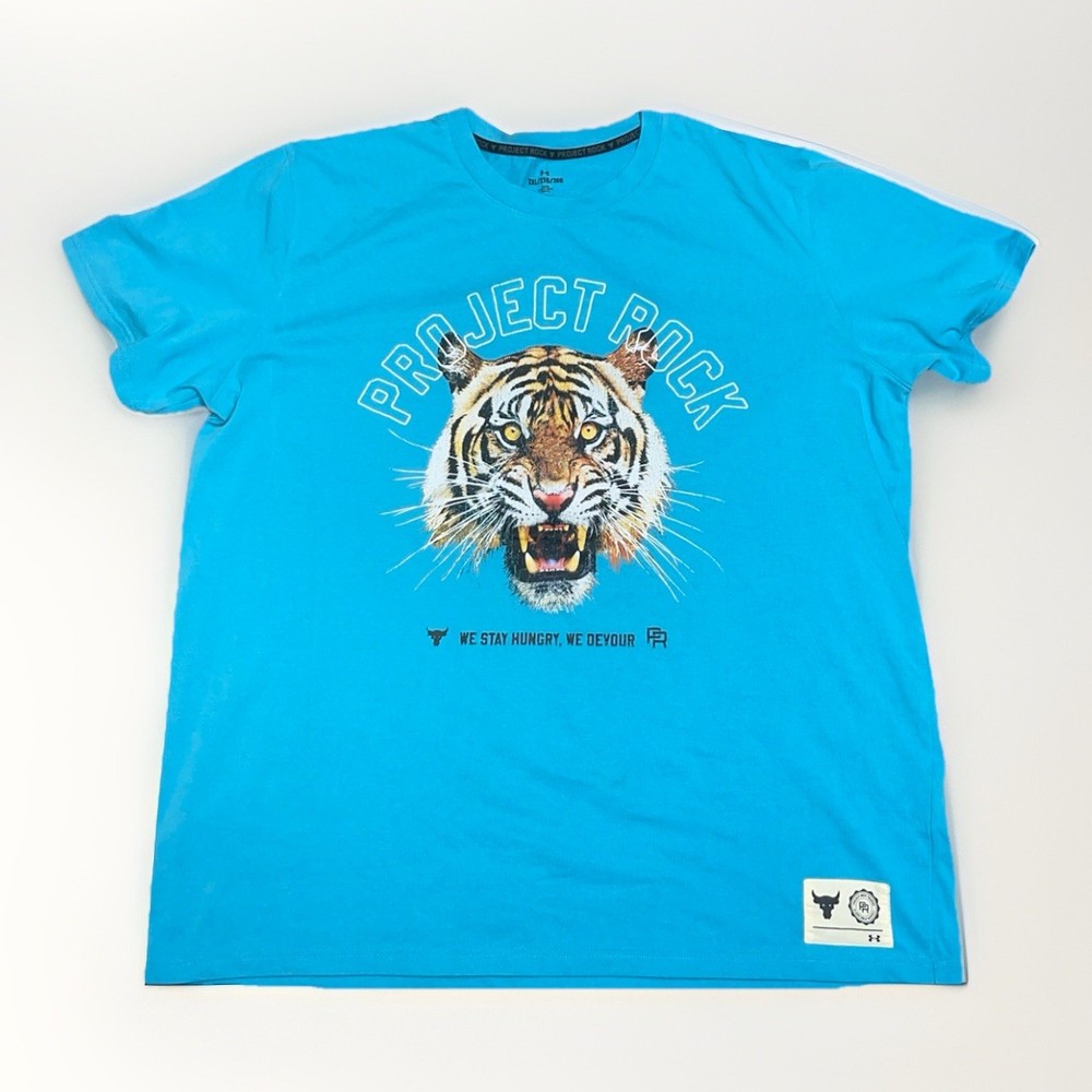 Under Armour Men's Project Rock T-Shirt Tiger 2XL
