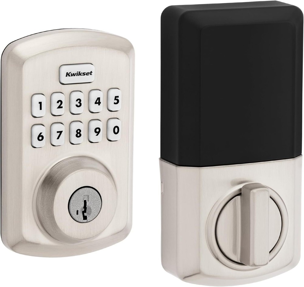 Kwikset Powerbolt 250 10-Button Keypad Satin Nickel Transitional Electronic