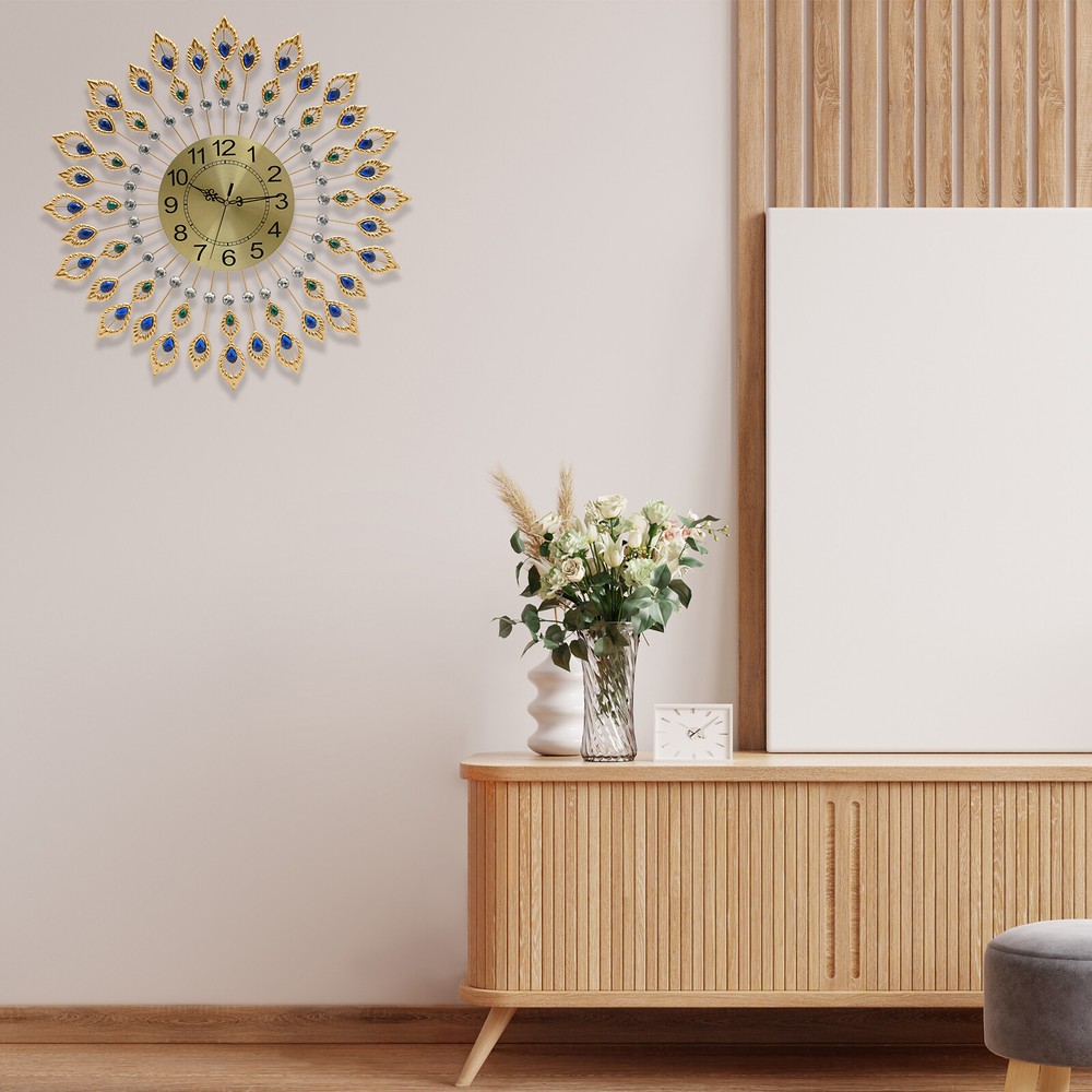 26.4'' Modern 3D Large Wall Clock Metal Watch Art Design Home Living Room Decor