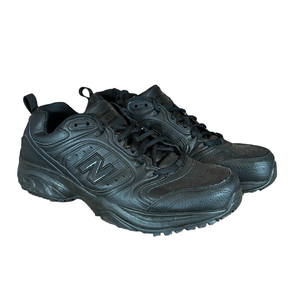 New Balance 623 Black Leather Shoes for Crews Walking Size 11D Slip Resistant