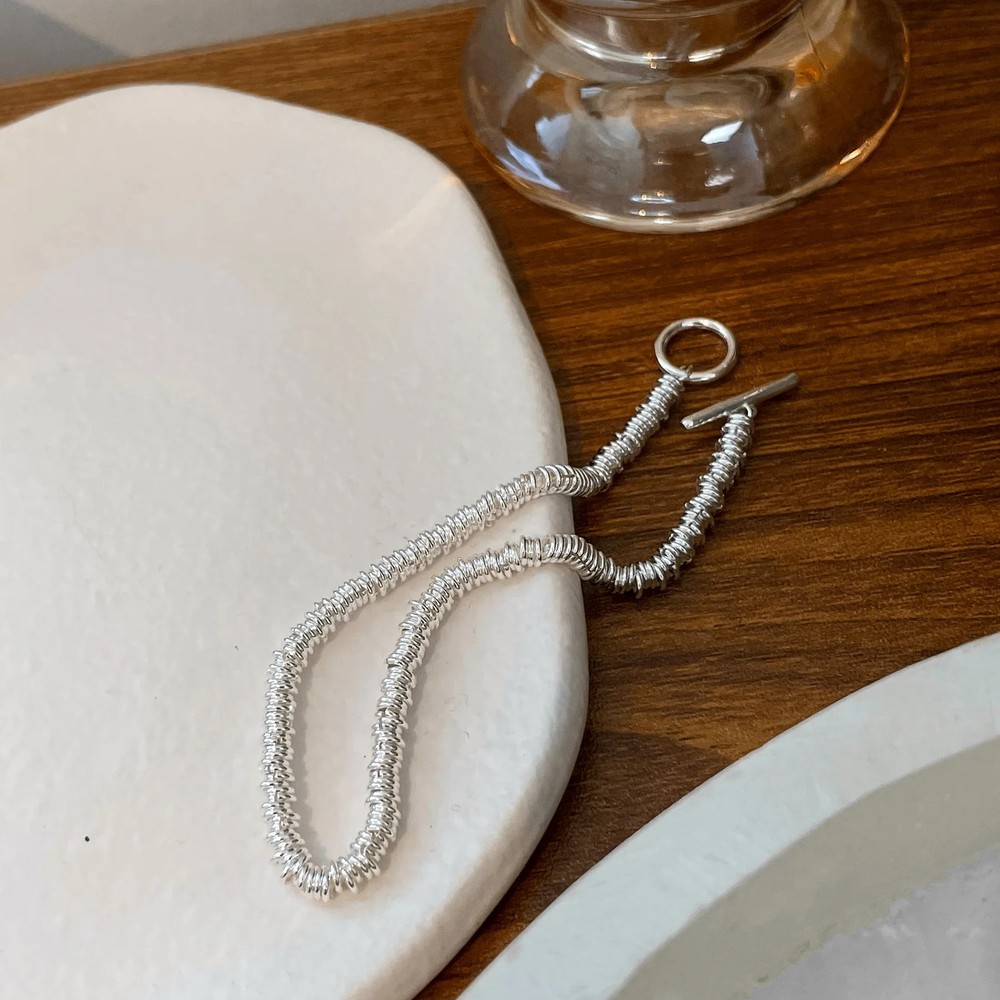 Summer OT Buckle Thick Chain Necklace Ladies Clavicle Choker Sexy Women 925