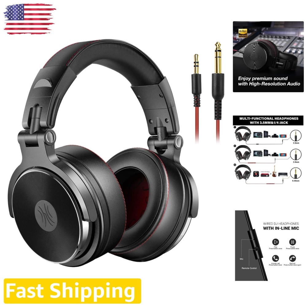 Over Ear Headphones for Studio Monitoring - Hi-Res Audio Certified - 50mm Dri...