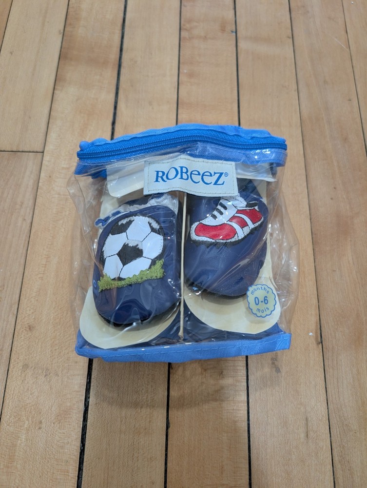 NWT Baby Boy Shoes 0-6 Months Soccer Theme