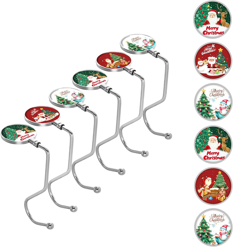 Christmas Stocking Holder for Mantle Set of 6, Stocking Hooks Garland Hangers，Me