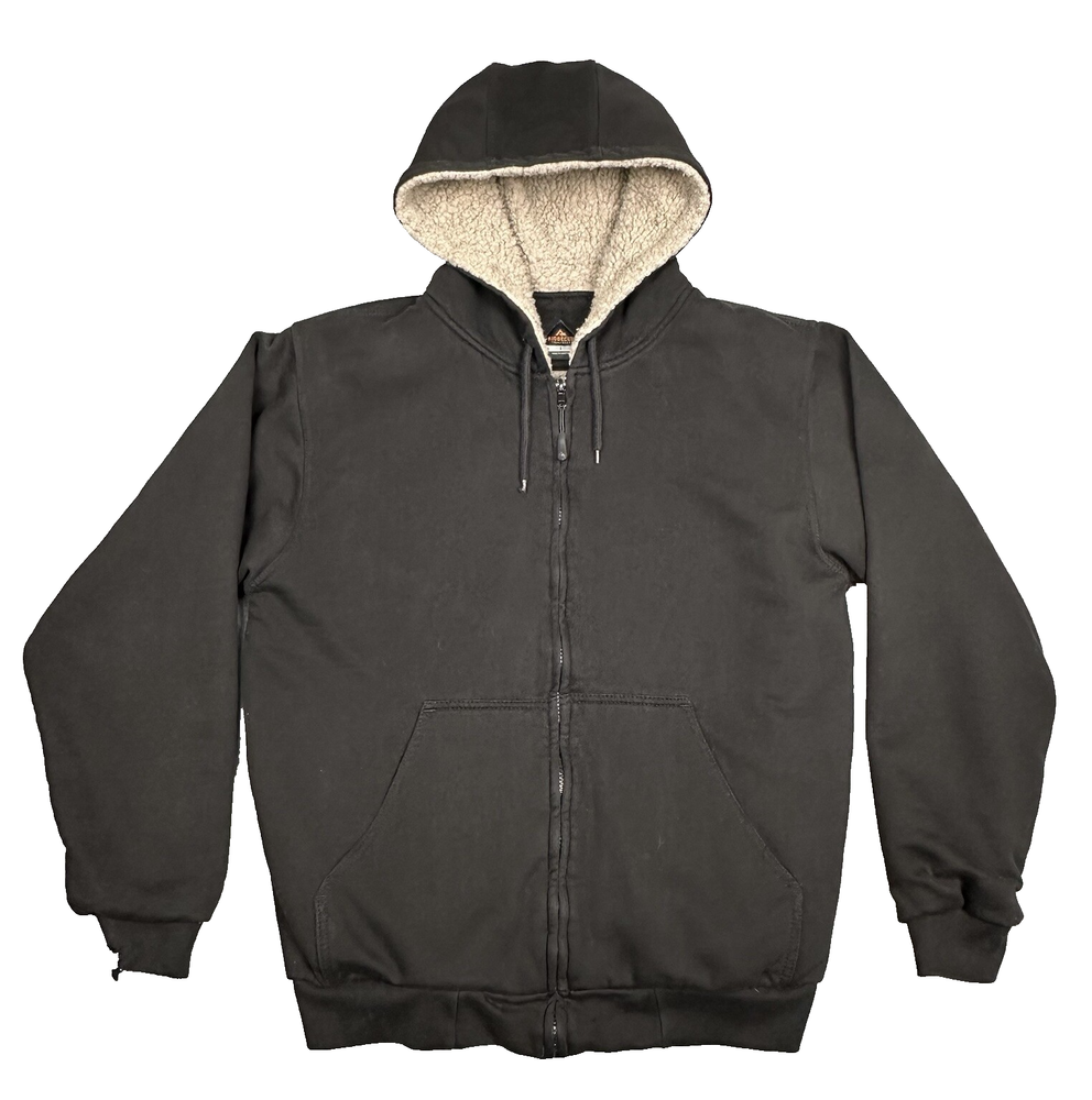 Ridgecut Toughwear Jacket Mens Large Black Fleece Sherpa Lined Full Zip READ
