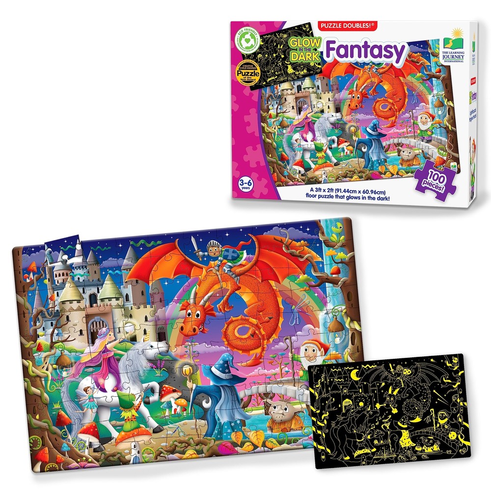 The Learning Journey - Puzzle Doubles Glow in The Dark - Fantasy - Puzzle for...