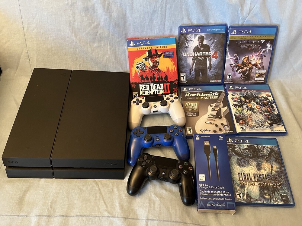 PlayStation 4 (PS4) Bundle: Console, 3 controllers, 6 games - Great Deal!