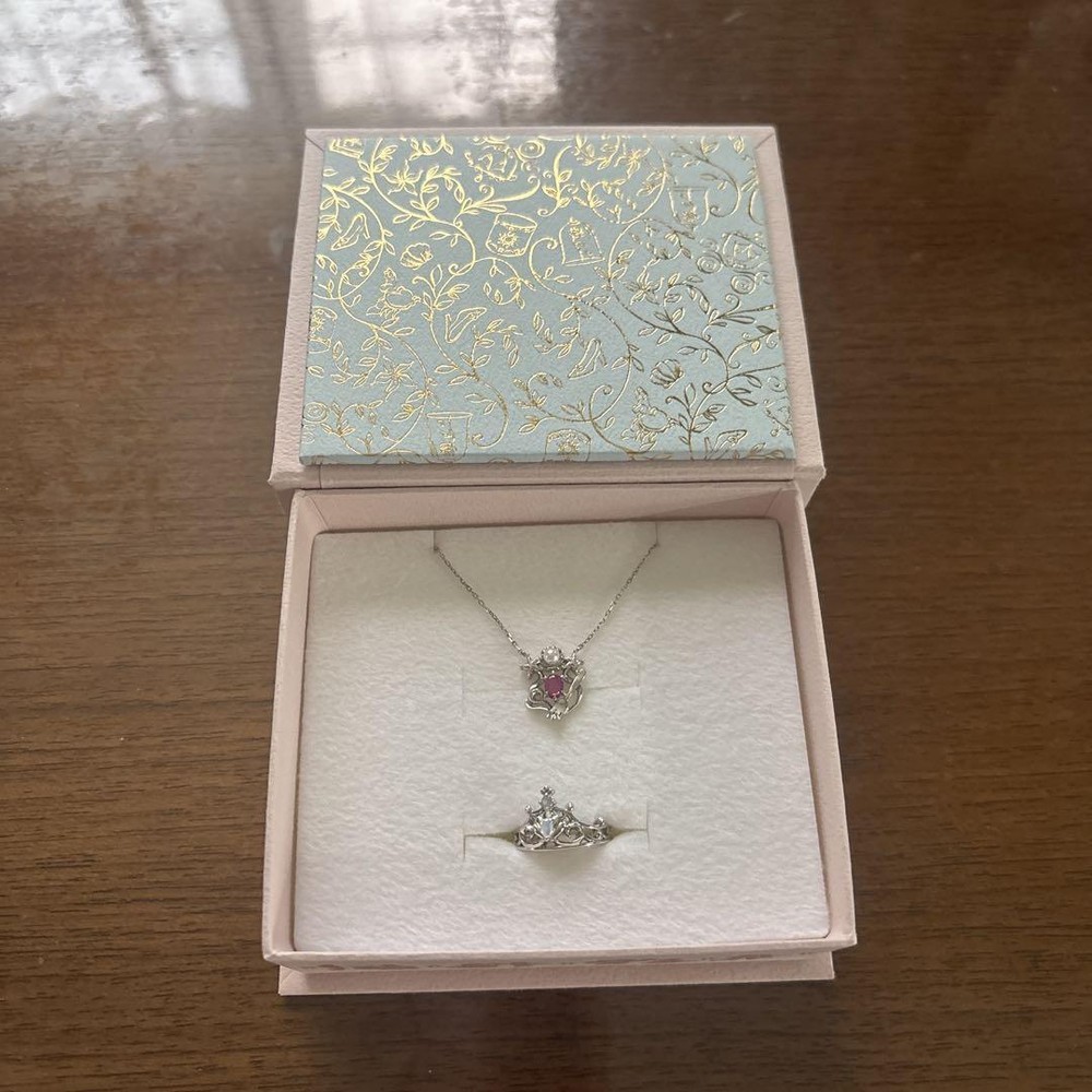 Samantha Tiara Ariel Disney Princess Silver Ring Necklace Ear Cuff Set Mint Condition