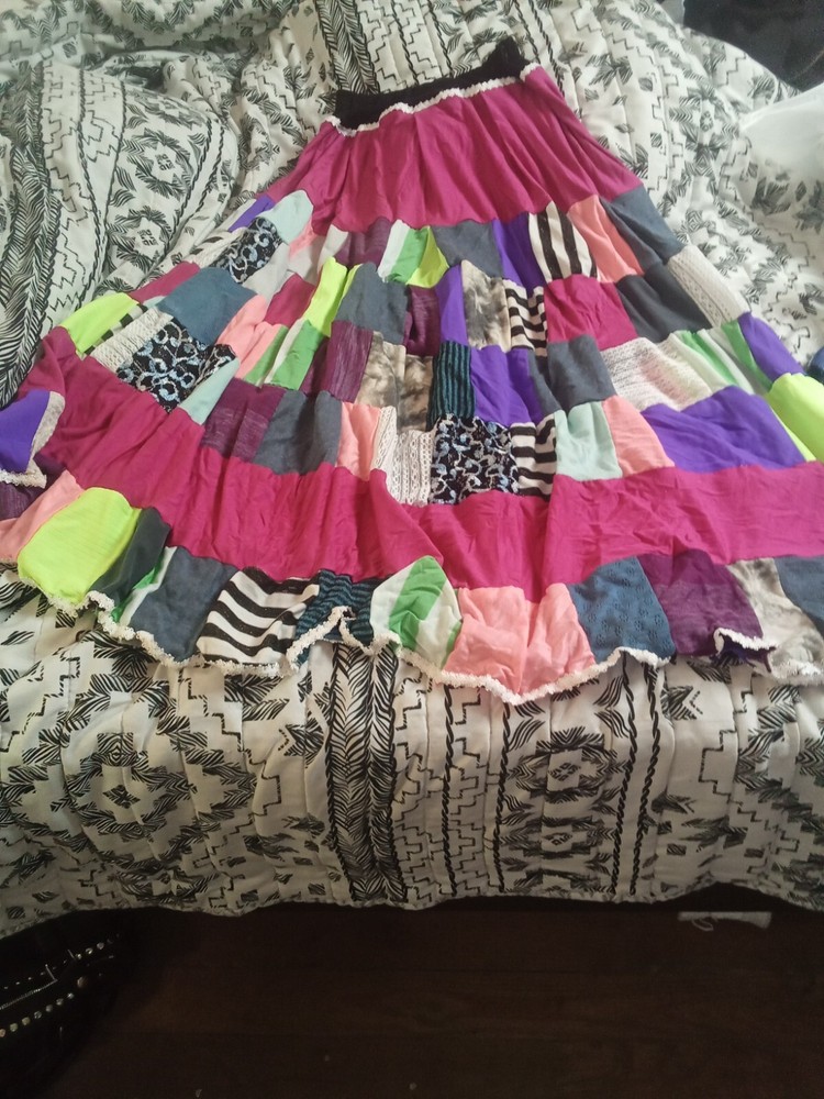 Small patchwork hippie skirt