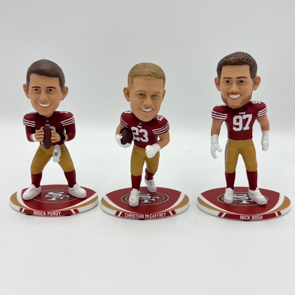 CHRISTIAN MCCAFFREY NICK BOSA BROCK PURDY SF 49ERS FOCO 5