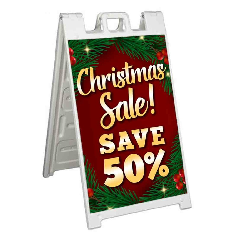 CHRISTMAS SALE SAVE 50% Signicade 24x36 A Frame Sidewalk Sign Double Sided-image