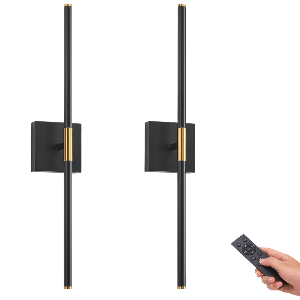 Battery Operated LED Wall Sconces Set of 2, 25