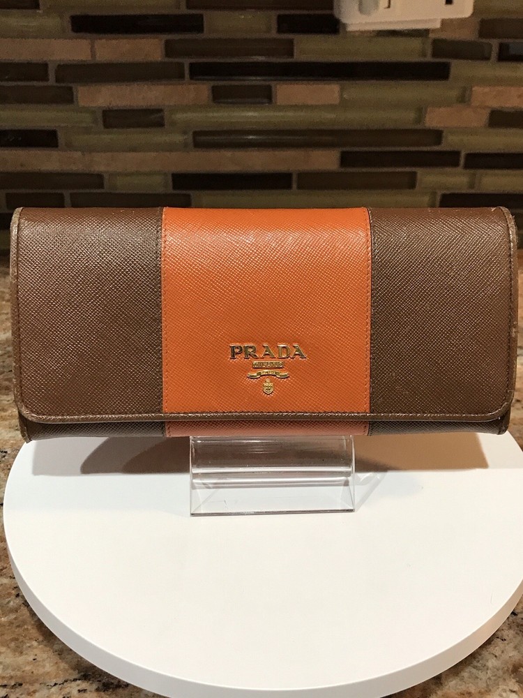 Prada Saffiano Leather Continental Wallet Black