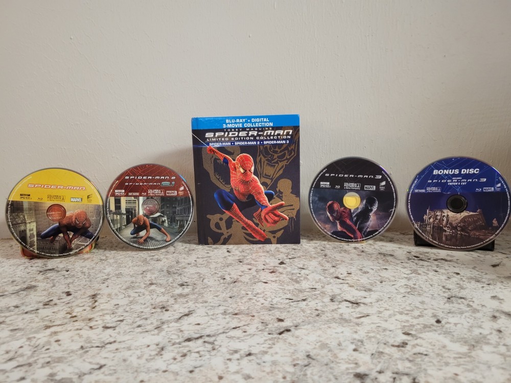 Spider-Man: 3-Movie Collection (Limited Edition Collection) (Blu-ray) CIB RARE