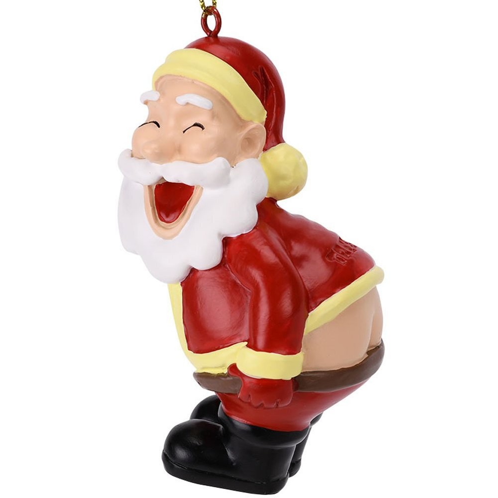 Funny Mooning Santa Claus Christmas Tree Ornament