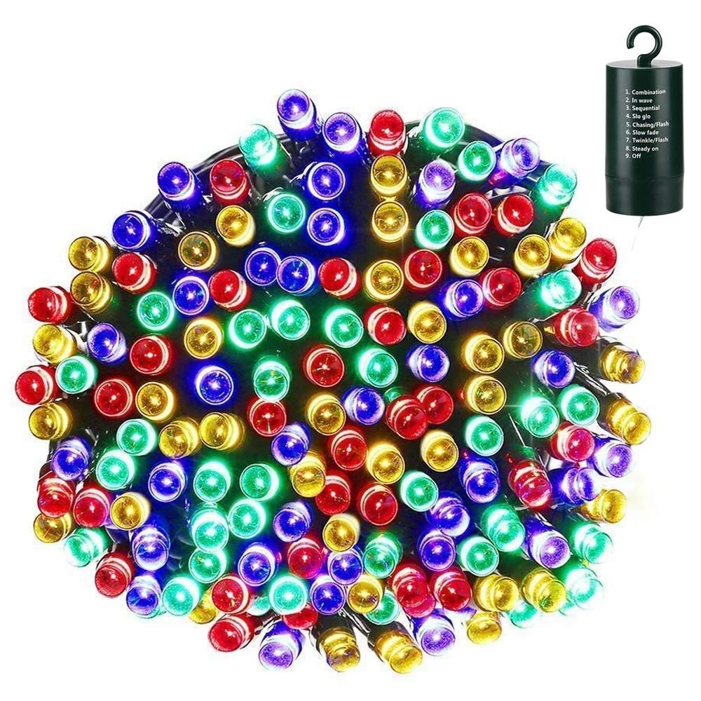 200 LED 72ft Battery Operated Waterproof Christmas Lights with 8 Modes