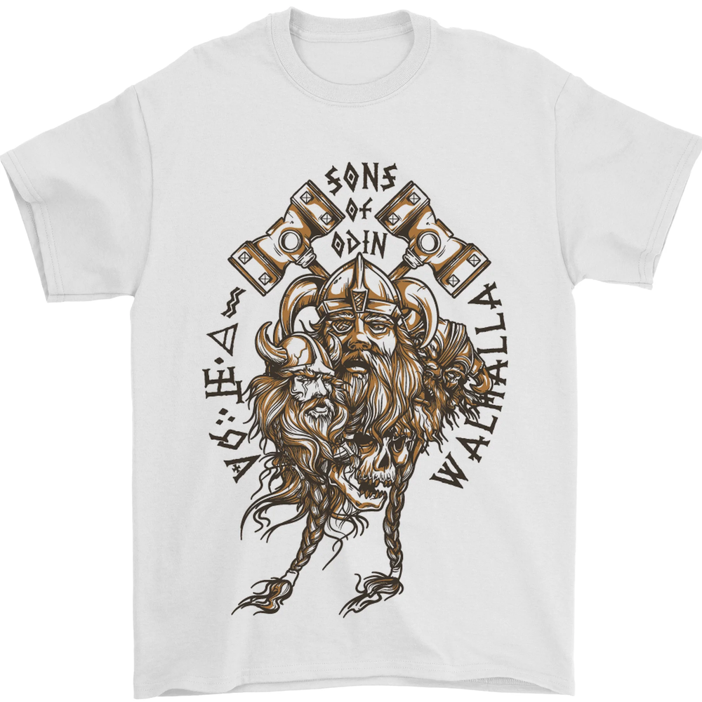 Sons of Odin Viking Valhalla Warrior Mens T-Shirt 100% Cotton