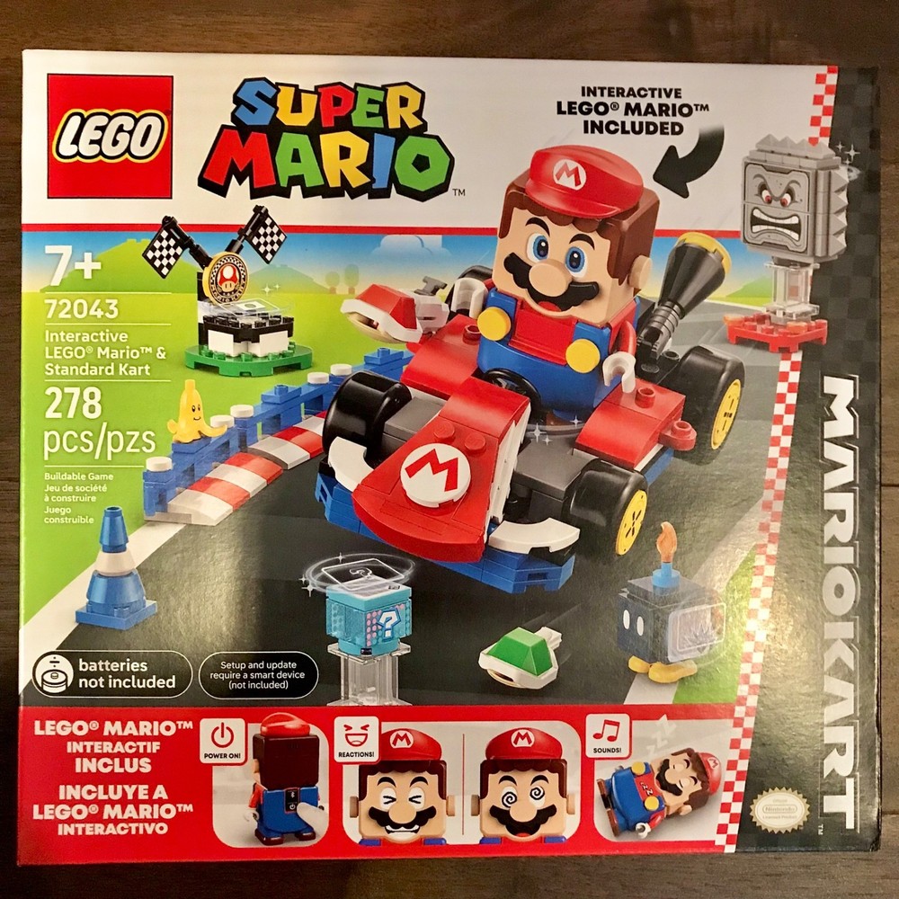 Unreleased Interactive LEGO Mario & Standard Kart 72043 In Hand Ready to Ship
