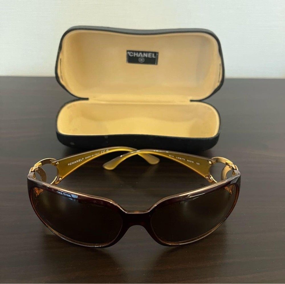 CHANEL 6014 Brown Frame Sunglasses with Coco Mark 7