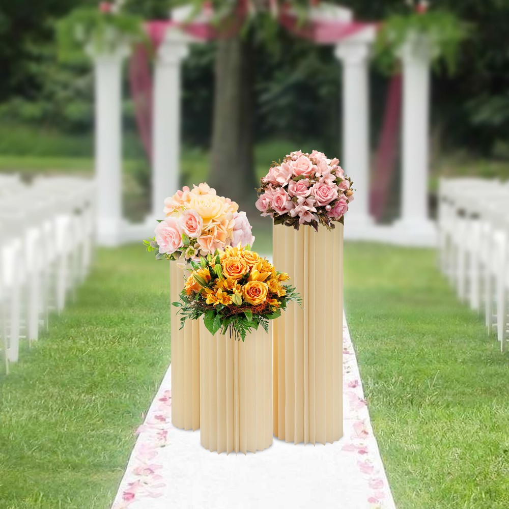 3 PCs Wedding Flower Stand Party Decoration Dessert Table Cylinder Display Rack