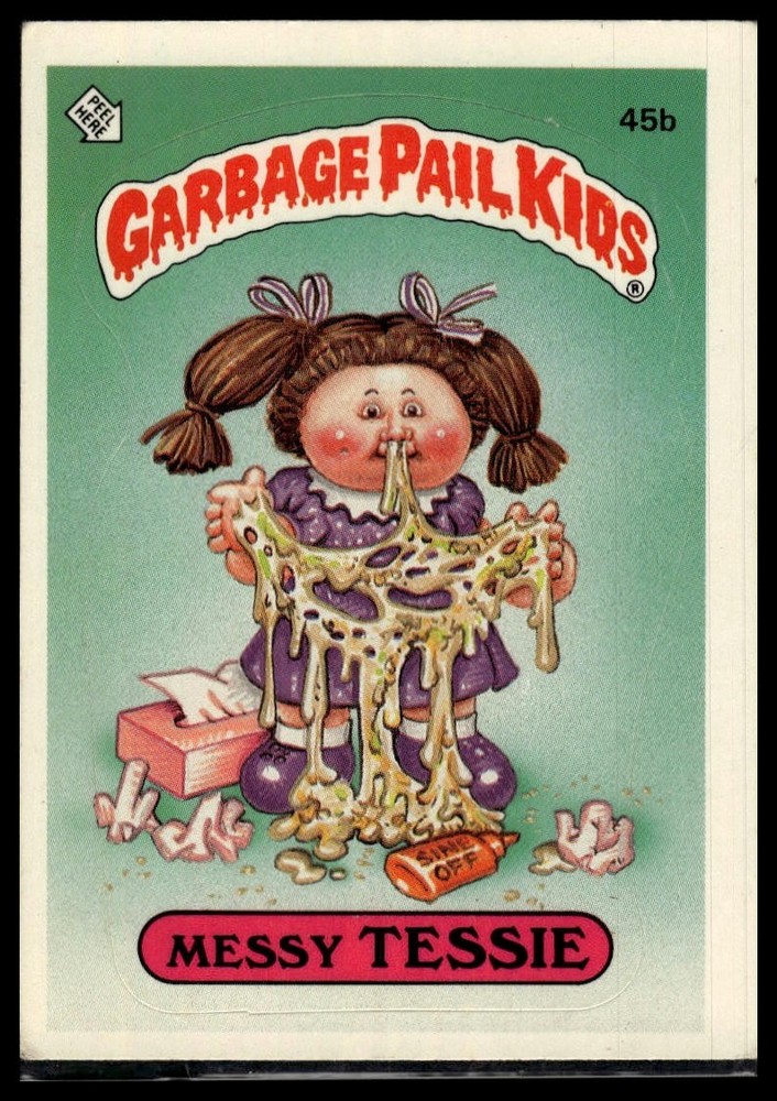 1985 Topps Garbage Pail Kids Series 2 #45b Messy Tessie