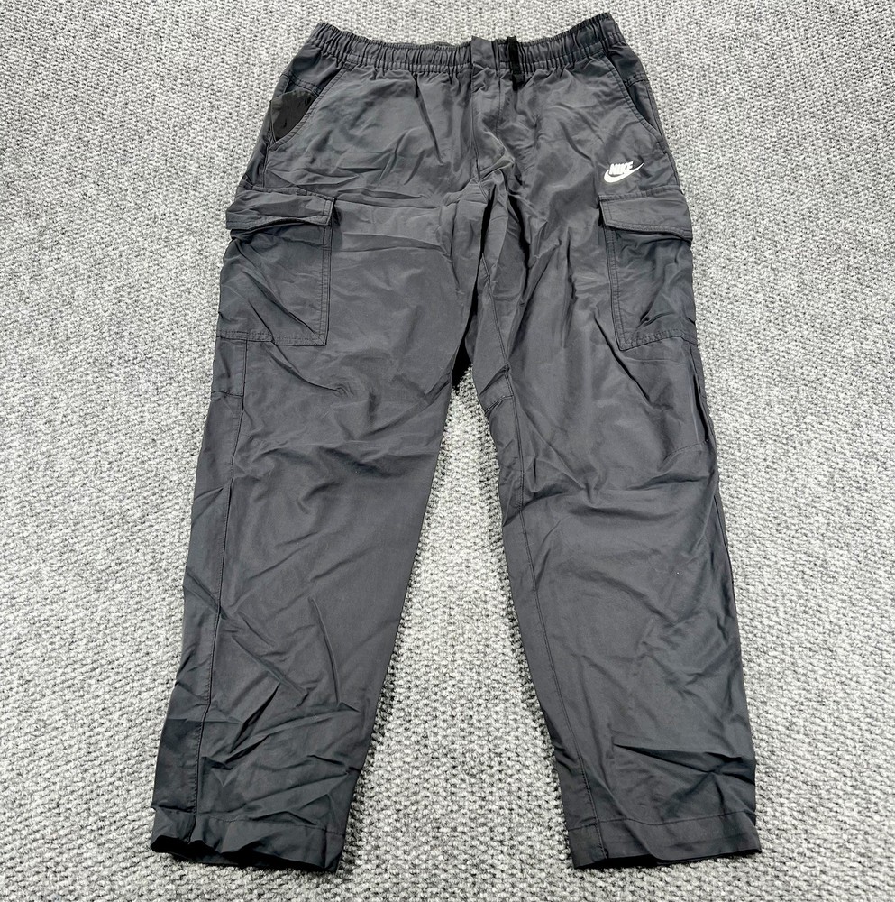 Nike Cargo Pants Mens Large Black Sportswear Woven Unlined Utility