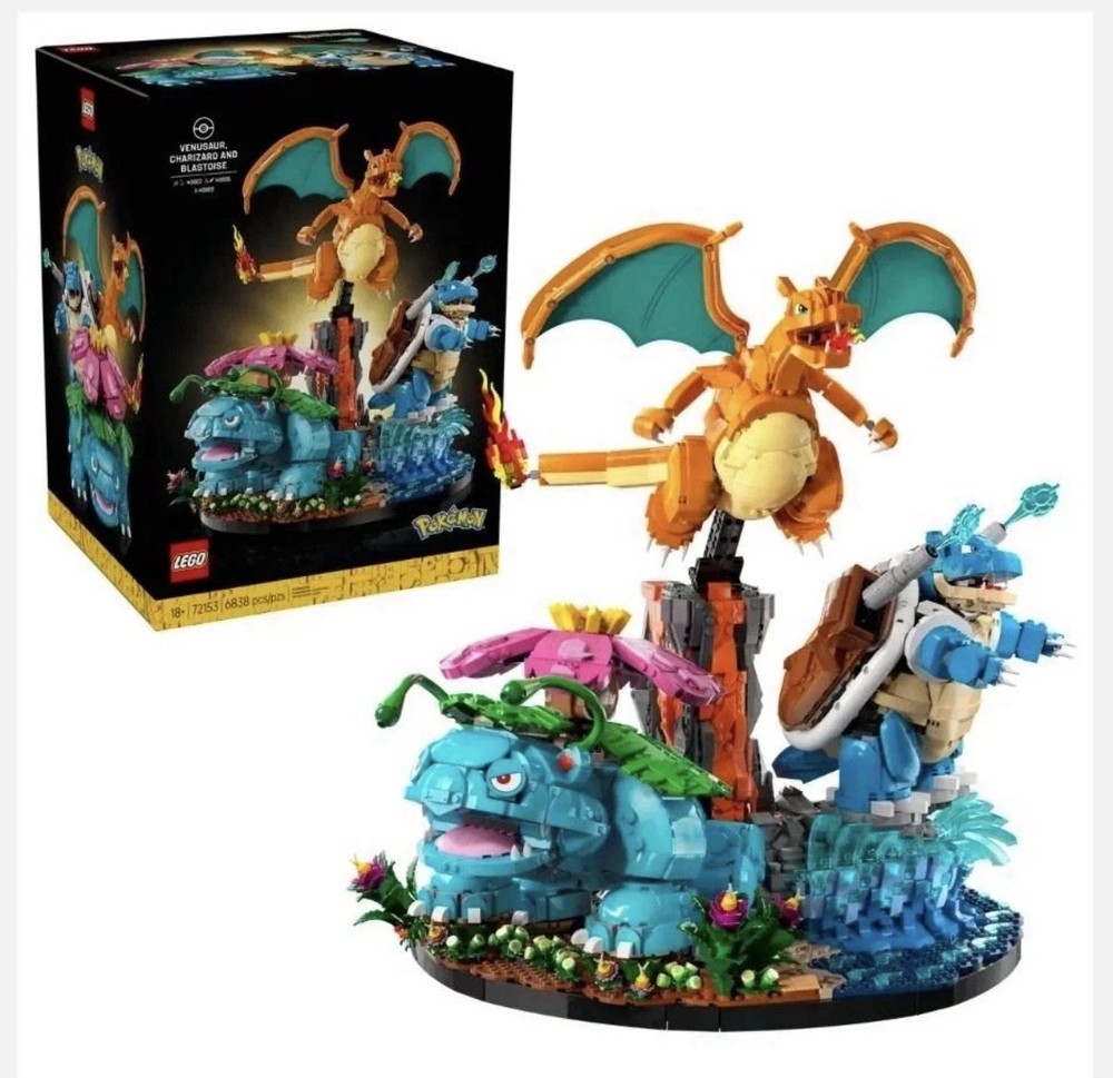 LEGO X Pokemon Charizard Blastoise Venusaur PREORDER SHIPS 2/27