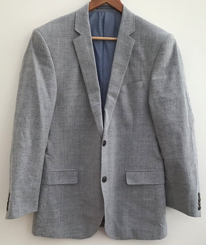Men's Grey Casual Polyester Jacket by F&F Size 38 Regular Fit