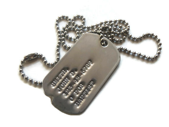 Custom Military-Style Single Notch GI Dog Tag Personalized for You