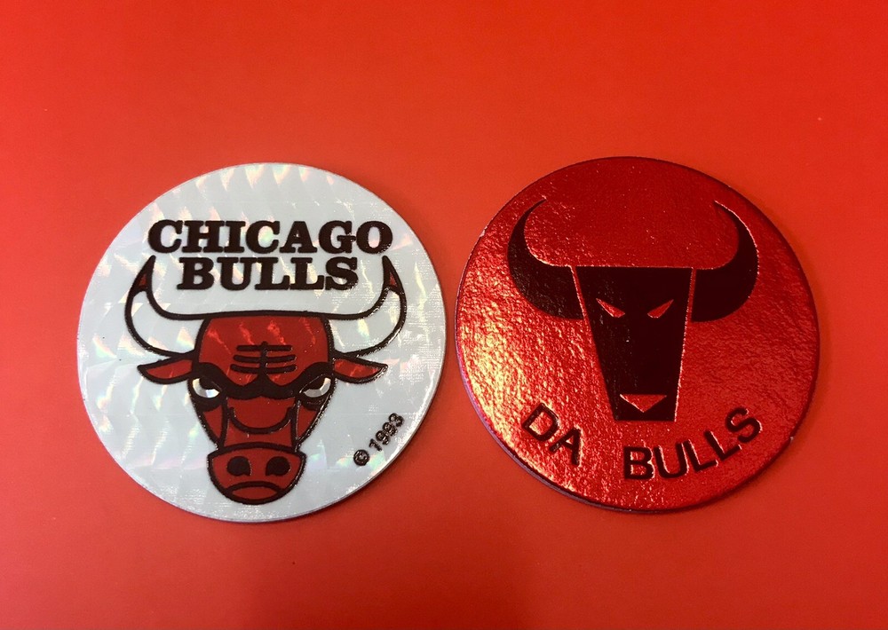 1993 Chicago Bulls Pogs/Milkcaps with Jordan Collectible Set of 2