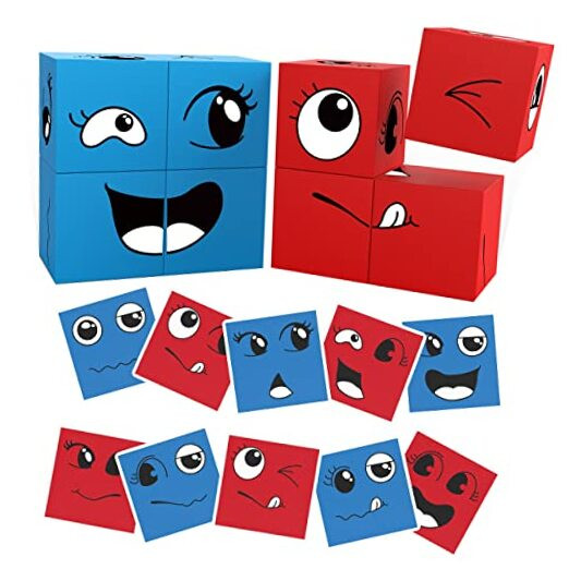 Magnetic Building Blocks Mix & Match Puzzle Toy – Creative Magnet Cubes for Kids & Adults – STEM Educational Fun