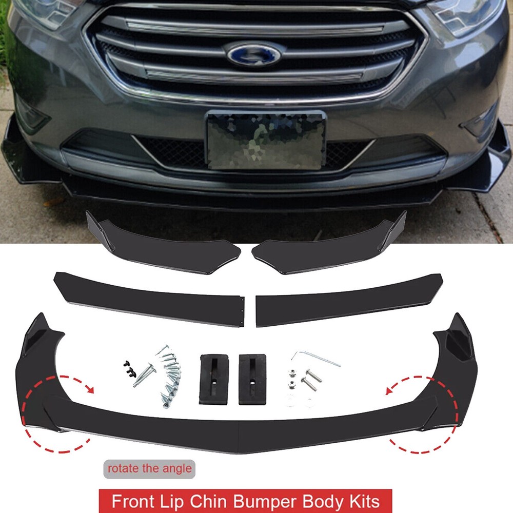Glossy Black Front Bumper Lip Spoiler Splitter for Ford Models