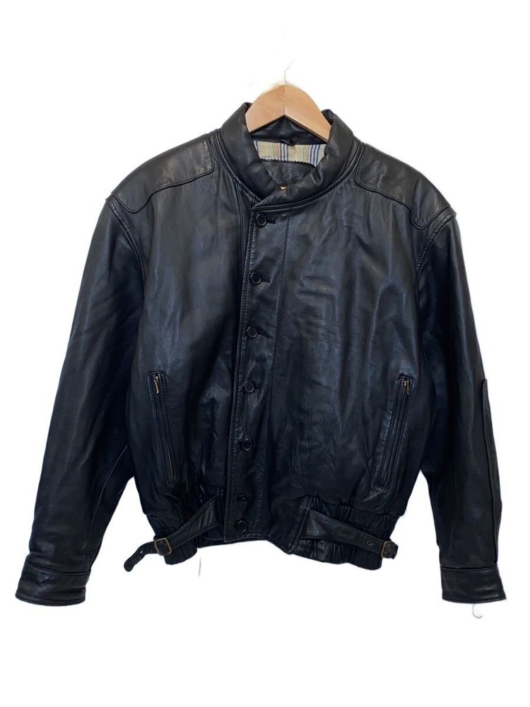 Leather Jacket Blouson/M/Leather/Blk/Plain 3464